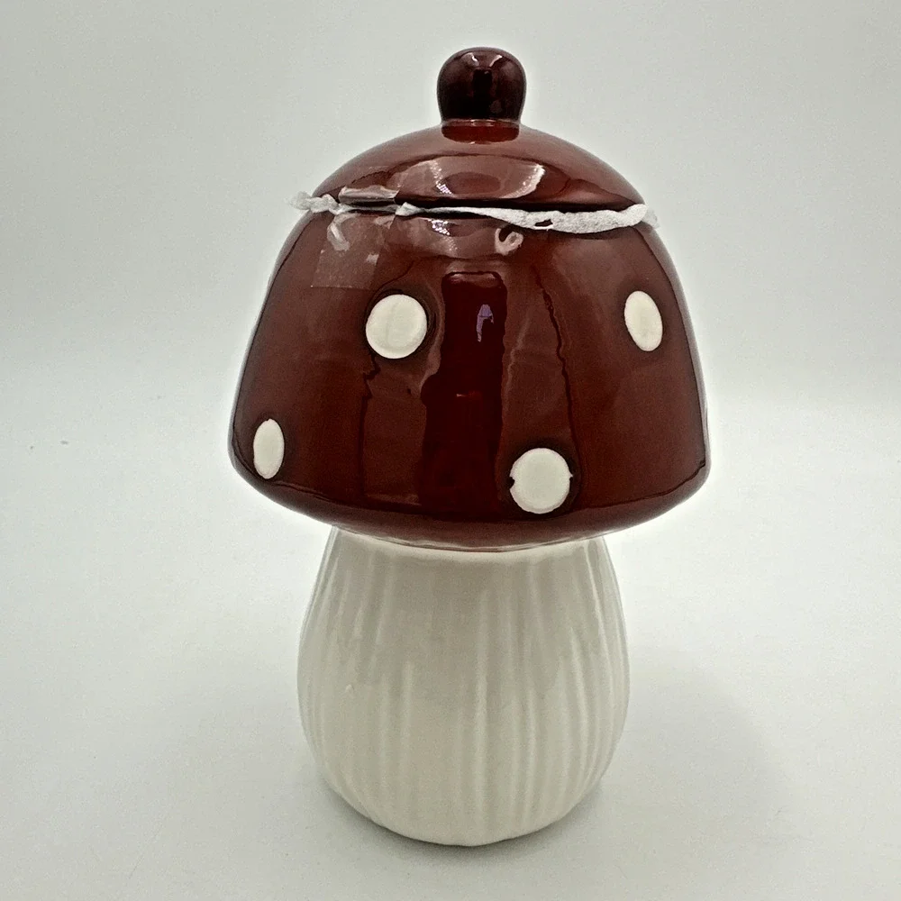 Target Bullseye Playground Mushroom Red Jar Canister Fall Decor